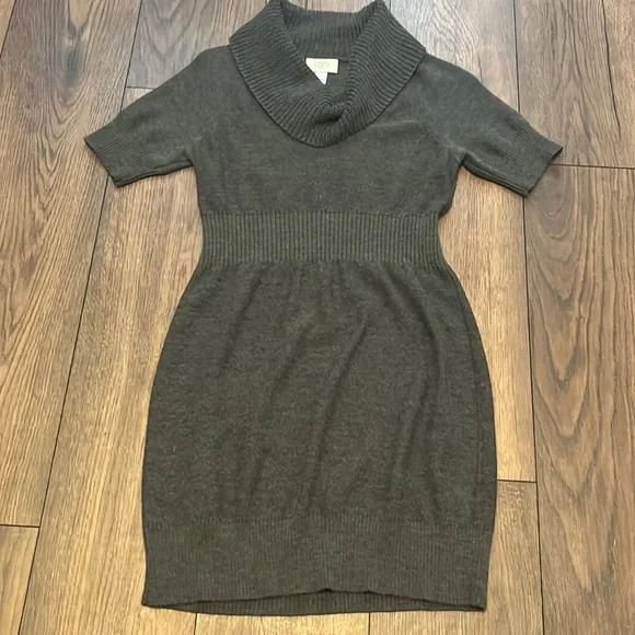 slim fit dress slacks Ann Taylor LOFT Gray Back Zip Mixed Media Flare Dress Size 8 – Mall  Closeouts